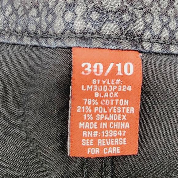 Liverpool Jeans Company | Black Snakeskin Sadie Straight-Leg Pants Size 10 (30) - Picture 6 of 8